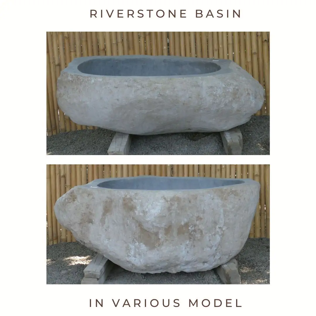  Product image 1 of the product “Riverstone basin, natural surface, polished inside. Dia approx 141-150cm Height 71-80cm ”