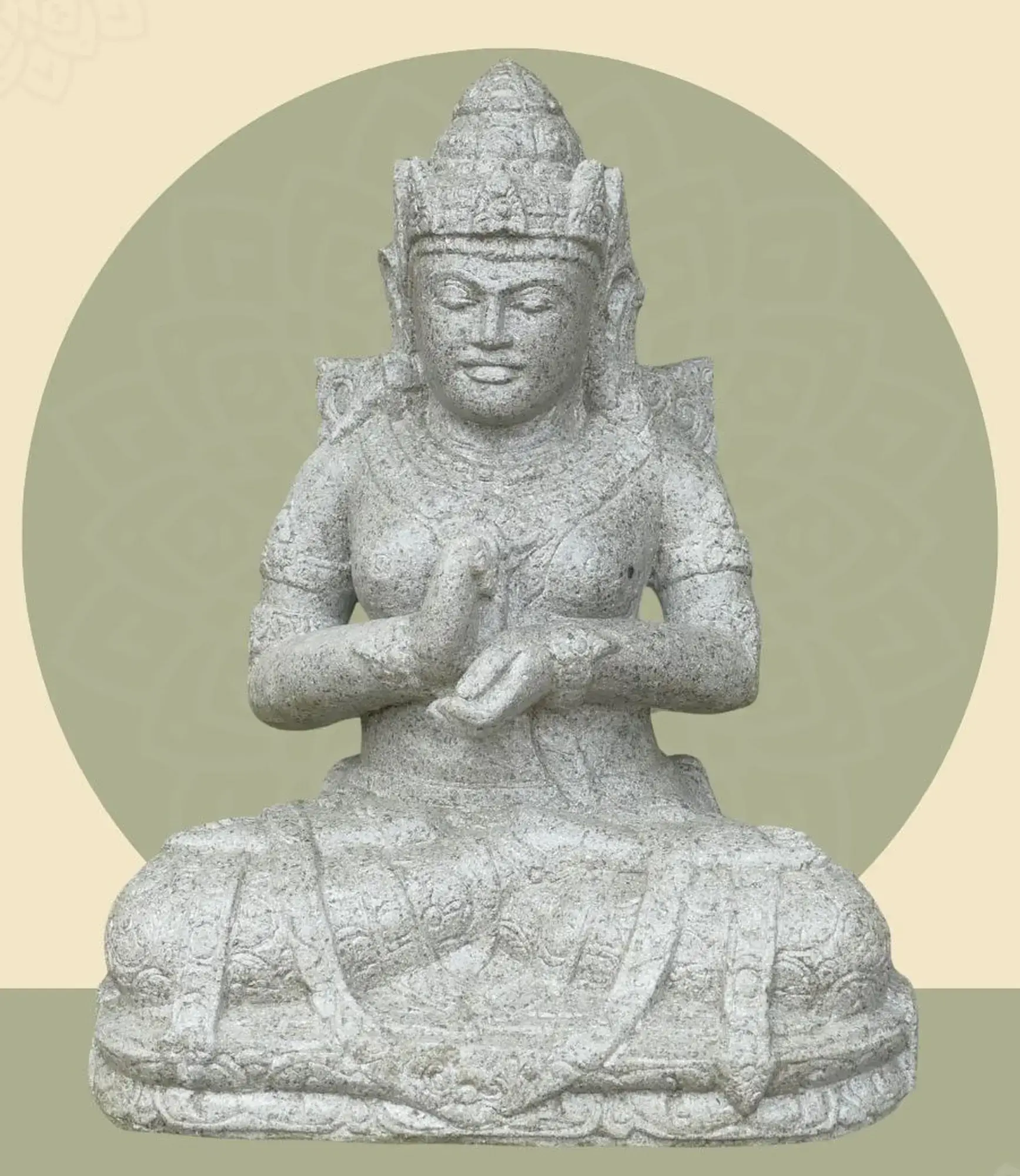  Product image 1 of the product “Seated Dewi Sri, position chakra turning the wheel, about 48cm height ”