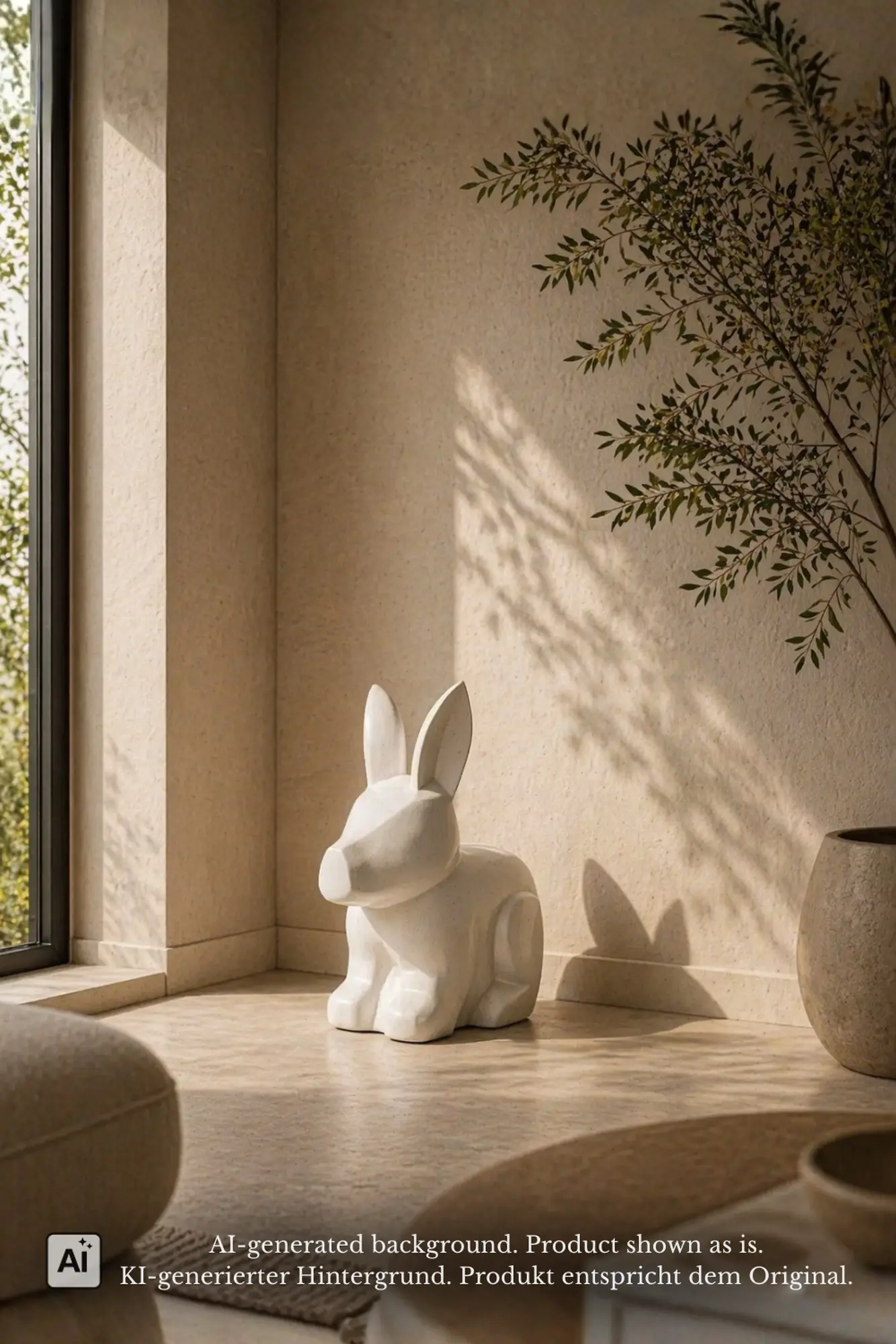  Product image 1 of the product “Rabbit, 40cm Height | Terazzo, White color ”