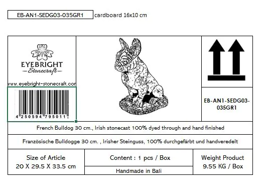  Product image 10 of the product “Sunny - French bulldog, 33.5cm H | cast stone ”