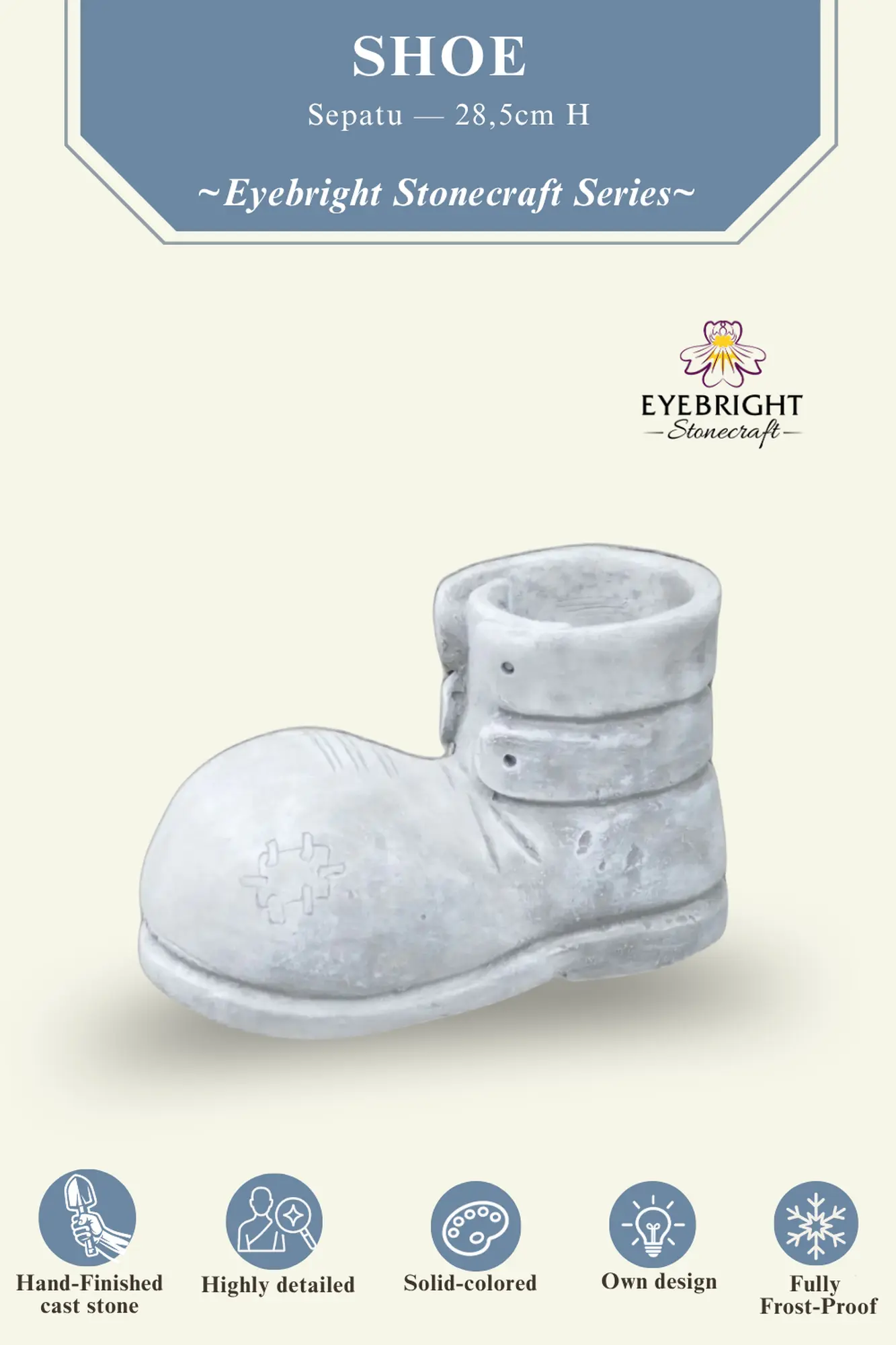  Product image 2 of the product “Sepatu - Shoe, 28,5 cm L | cast stone ”