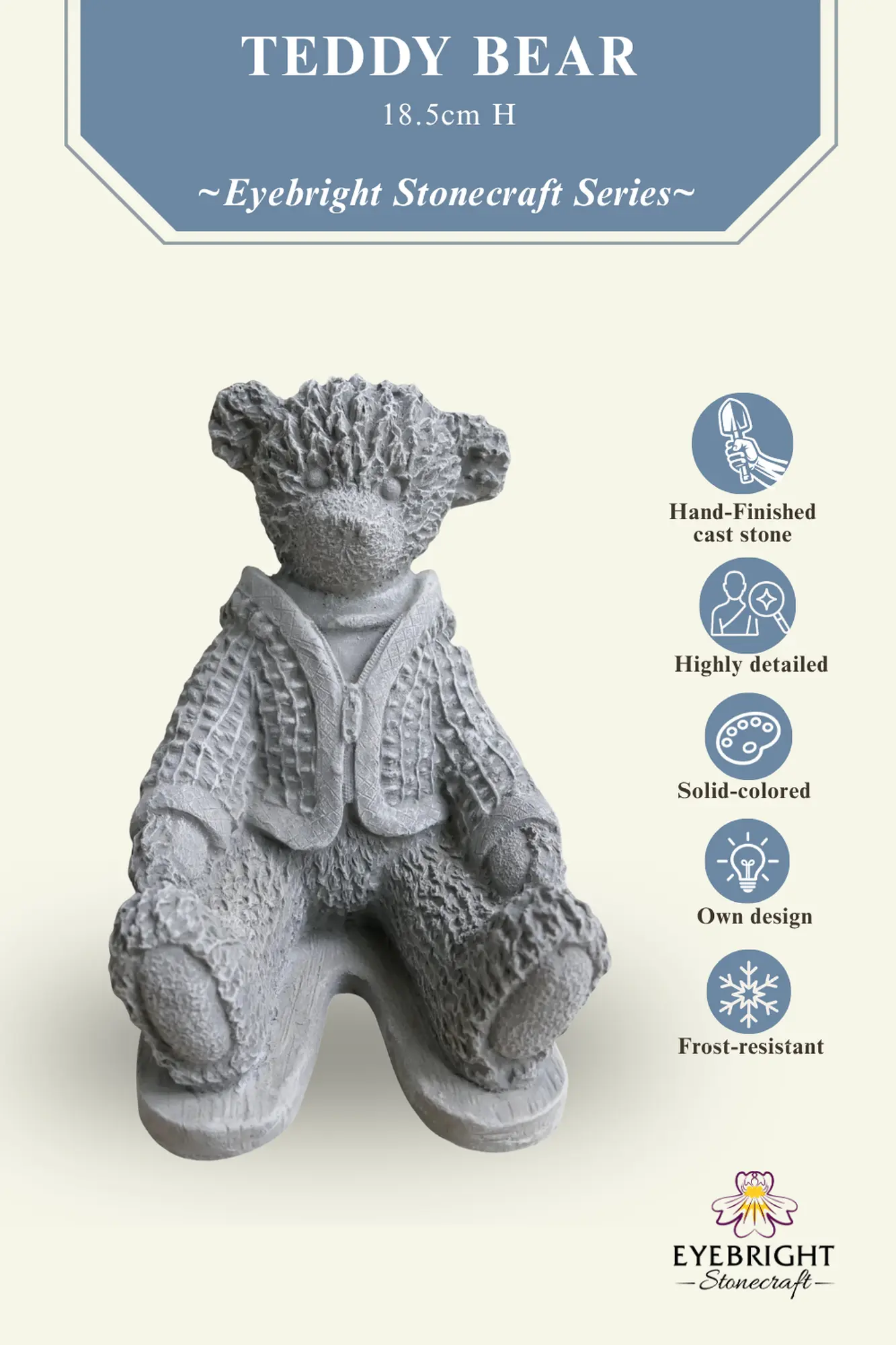  Product image 2 of the product “Teddy Bear, 18.5 cm H | cast stone ”