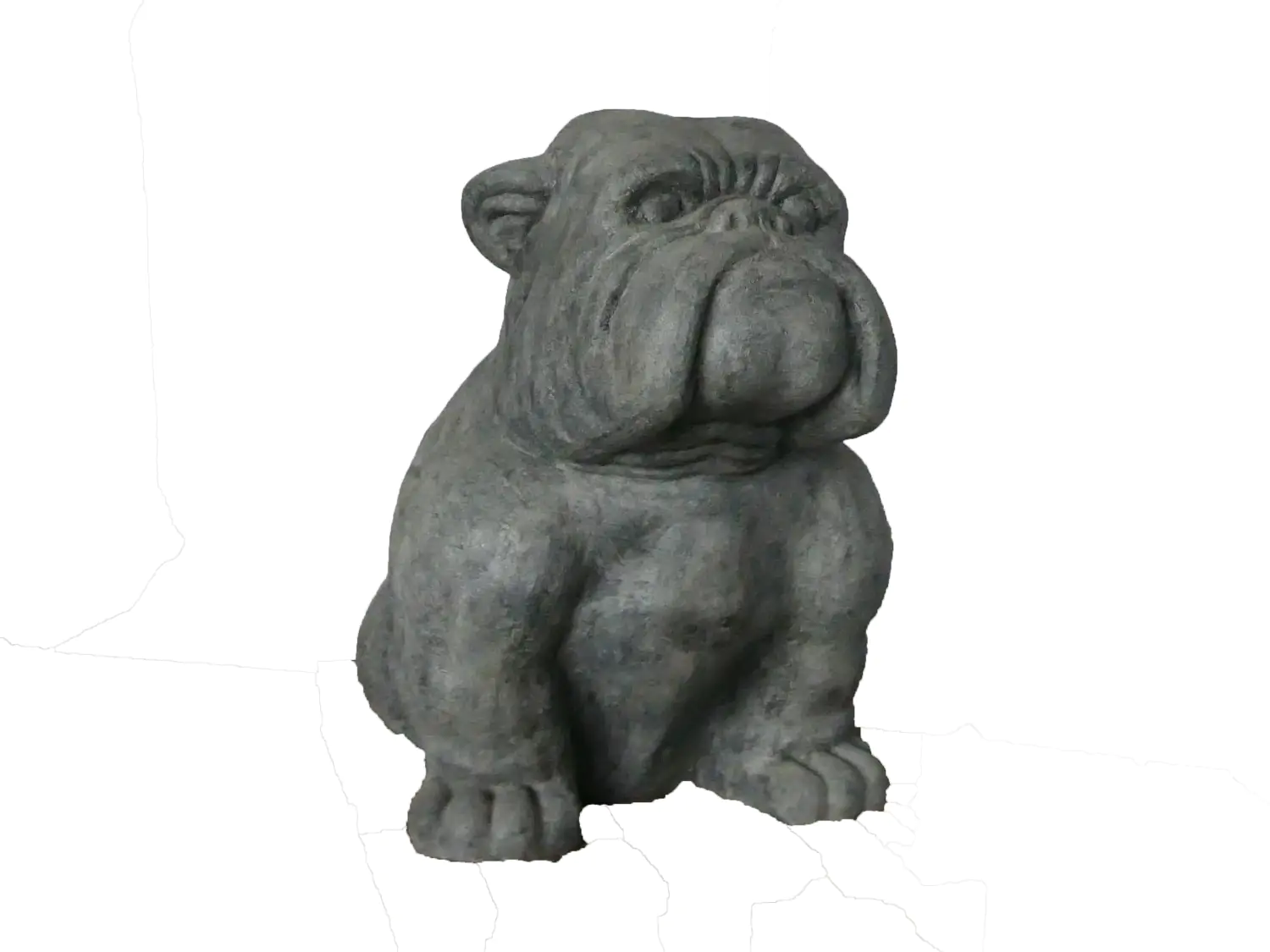  Product image 2 of the product “Seated giant Bulldog, 115cm height.  Made from fibre cement ”