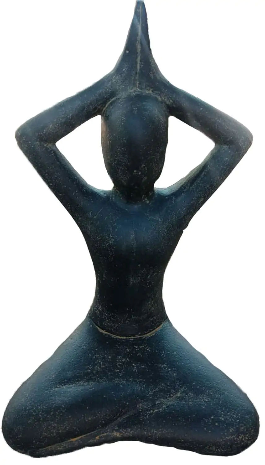  Product image 2 of the product “Sitting woman in Yoga position - Arms Low, in the sizes from 30 to 155cm, cast stone, antique finish ”