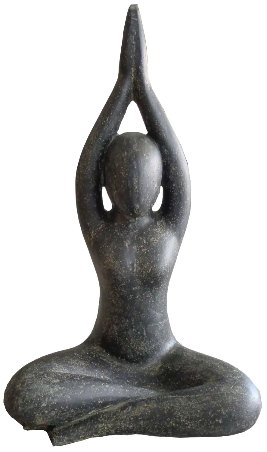  Product image 2 of the product “Sitting woman in yoga position - Arms High, in the sizes from 30 to 125cm, cast stone, antique finish ”