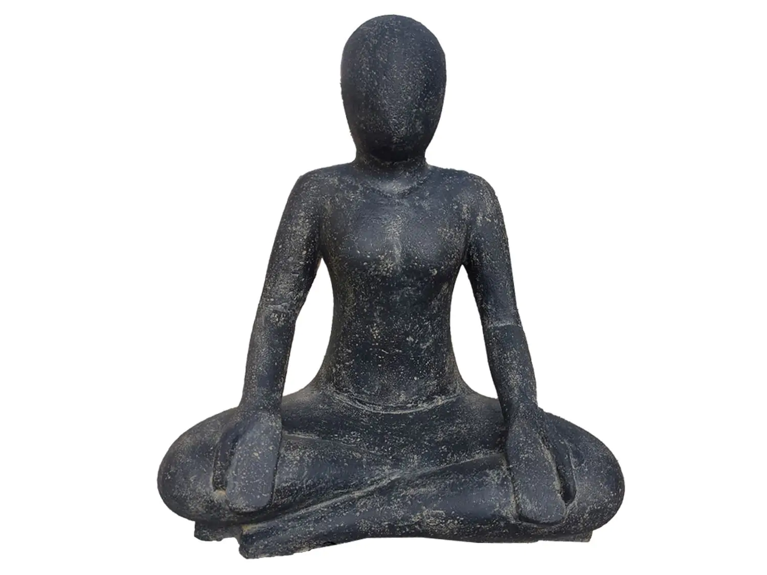  Product image 2 of the product “Sitting woman in yoga position - Lotus Position, in the sizes from 30 to 130cm, cast stone, antique finish ”