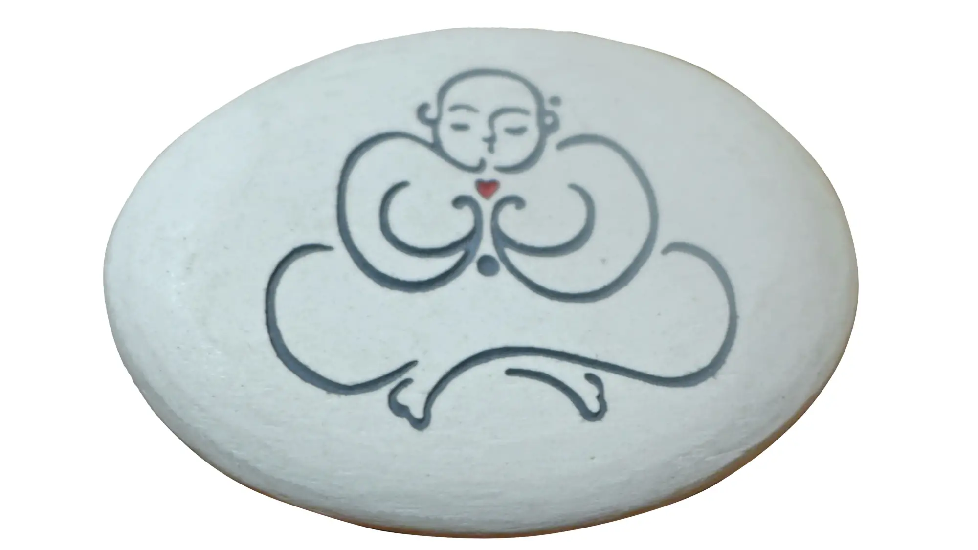  Product image 2 of the product “White stone with Buddha calligraphy as magnetic holder, 3 pieces ”