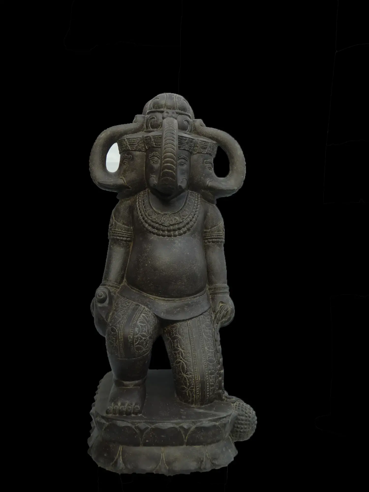  Product image 2 of the product “Kneeling Ganesha with 3 heads ”
