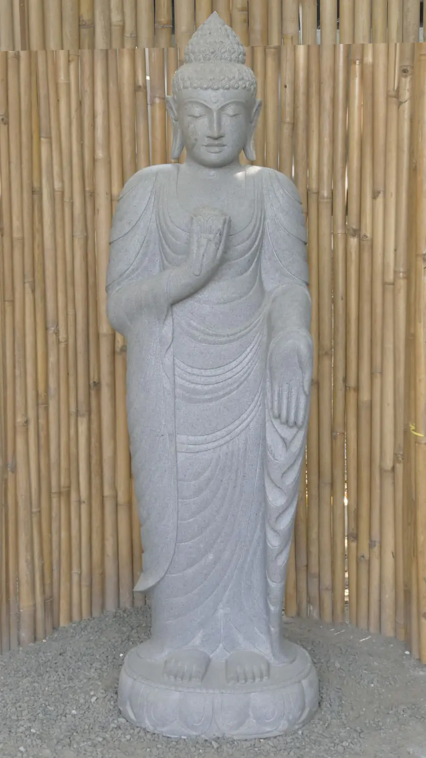  Product image 2 of the product “Standing Buddha with Lotus Flower, ca. 180 cm H ”