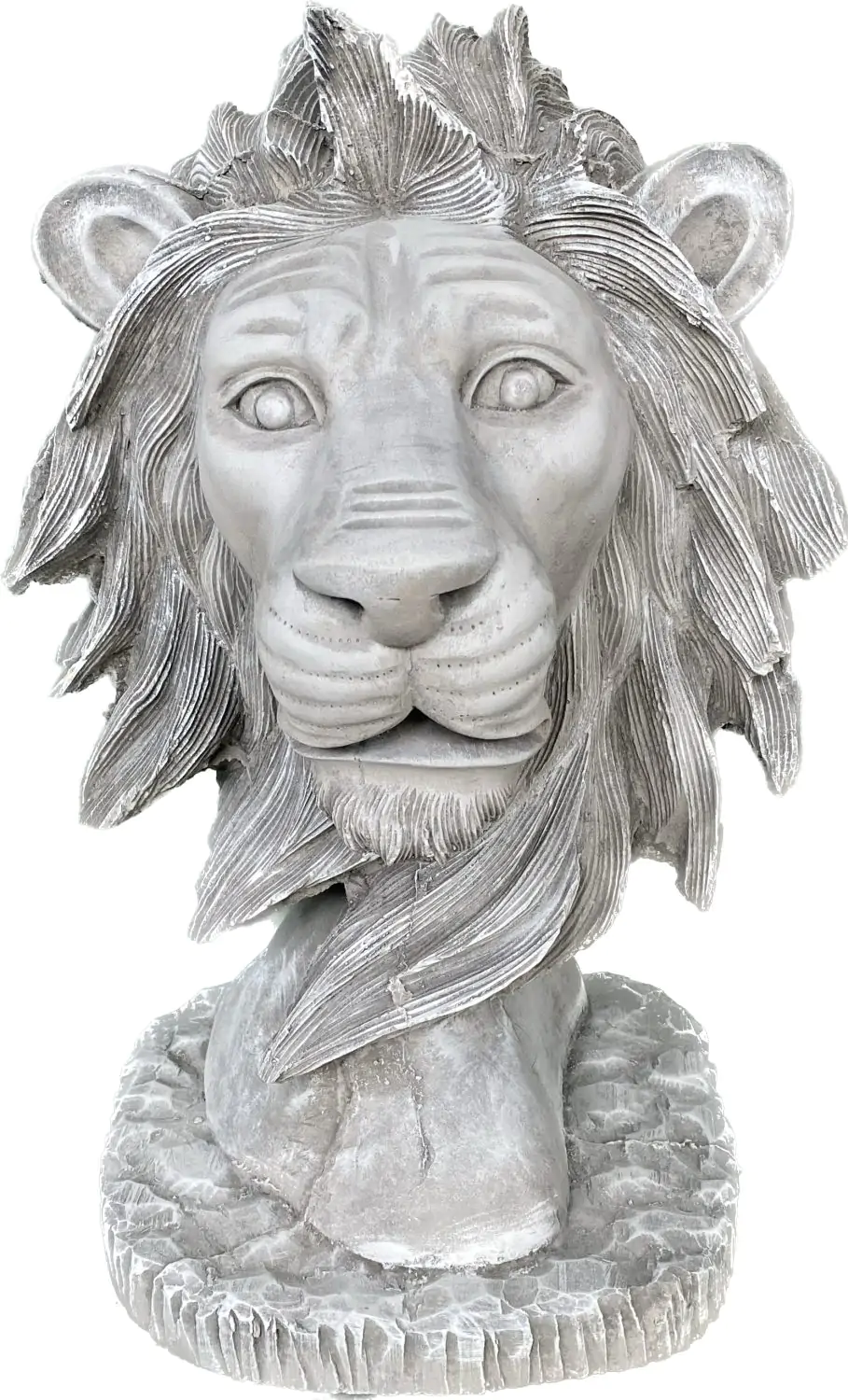  Product image 3 of the product “Cormac - Lion's head on pedestal, 45cm H | cast stone ”