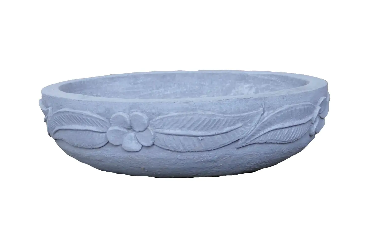  Product image 3 of the product “Jakarta - Bowl with flower motiv, frangipani, Ø 30 cm | cast stone ”