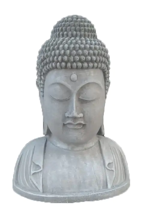  Product image 3 of the product “Arjun - Plaque Buddha Head, 21.5cm Height | cast stone ”