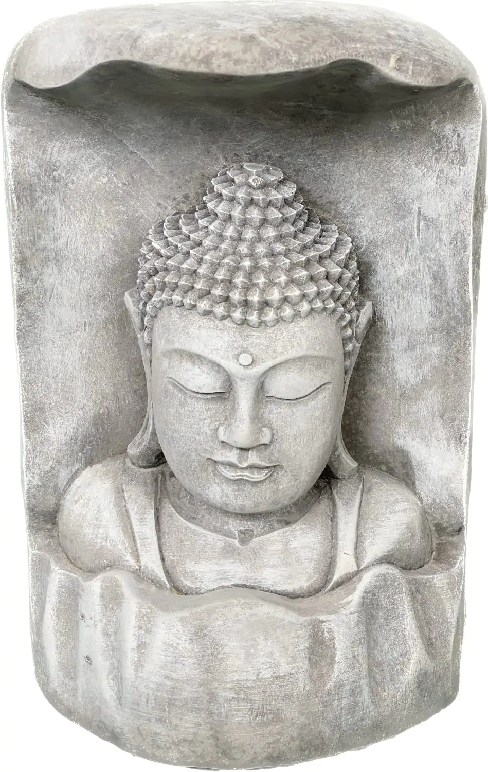  Product image 3 of the product “Anwar - Buddha Bust, relief cut out of tree, 28cm H | cast stone ”
