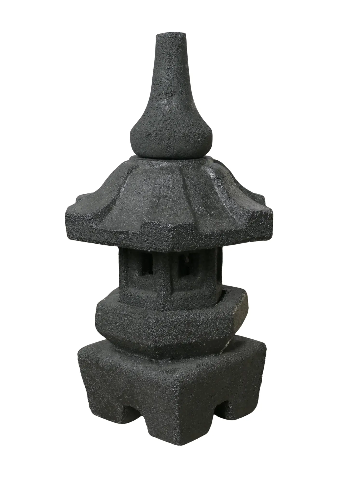  Product image 3 of the product “Garden lamp, 38cm Height | GRC (Glassfibre Reinforced Concrete), Black ”