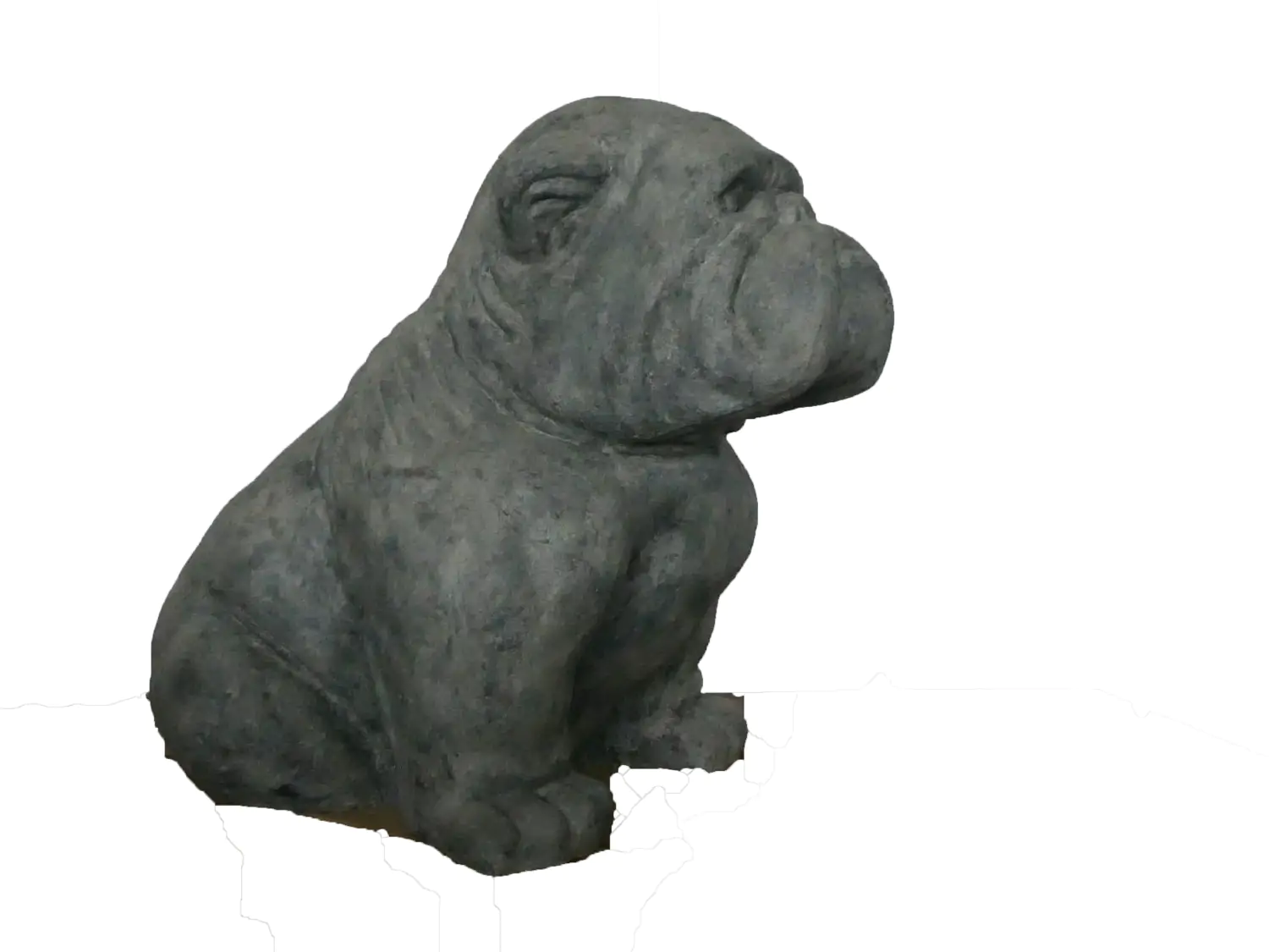  Product image 3 of the product “Seated giant Bulldog, 115cm height.  Made from fibre cement ”