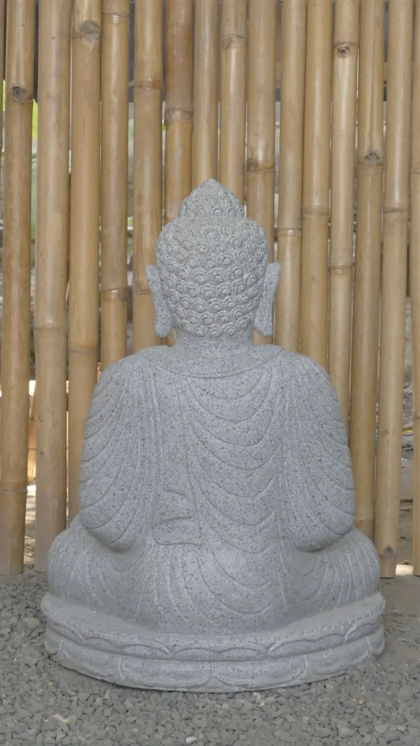  Product image 3 of the product “Seated Buddha made of Riverstone in Dhyana position - gesture of meditation, 63cm height, natural ”