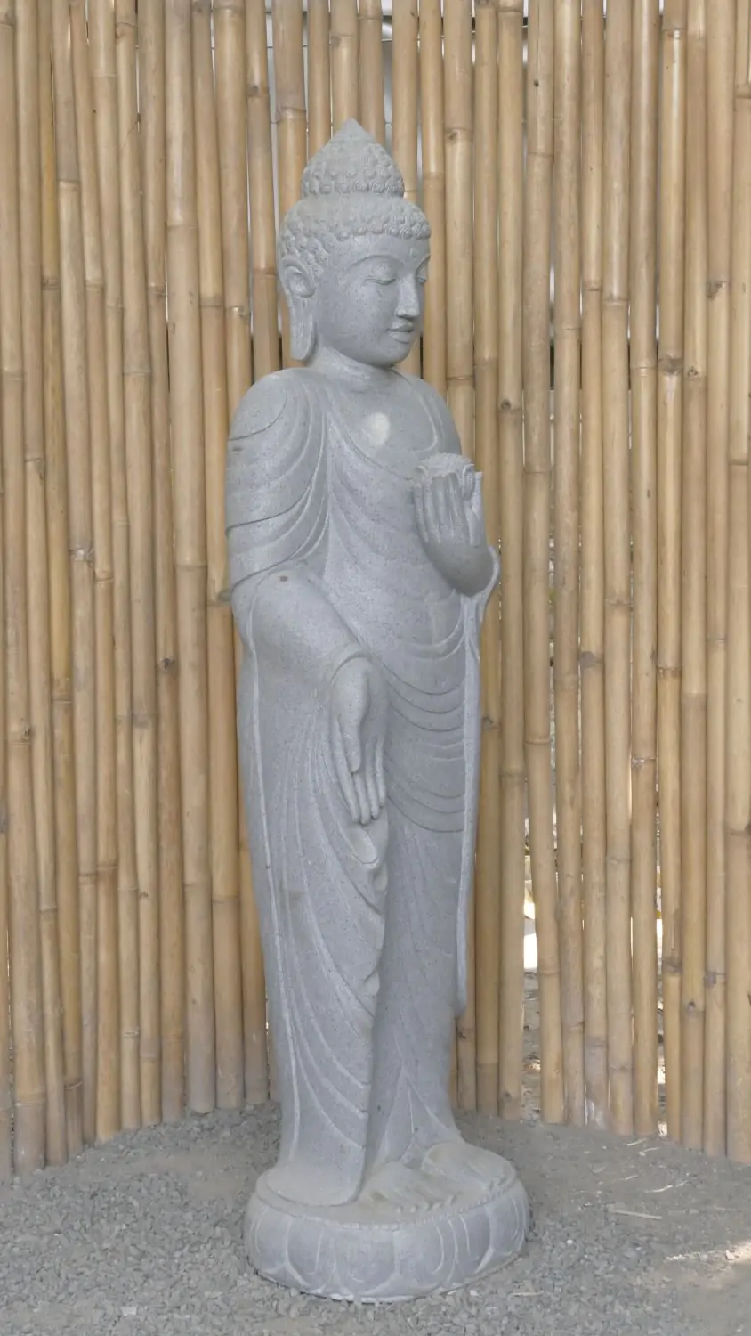  Product image 3 of the product “Standing Buddha with Lotus Flower, ca. 153 cm H ”