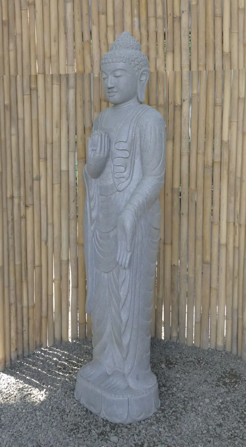  Product image 3 of the product “Standing Buddha with Lotus Flower, ca. 182cm H ”