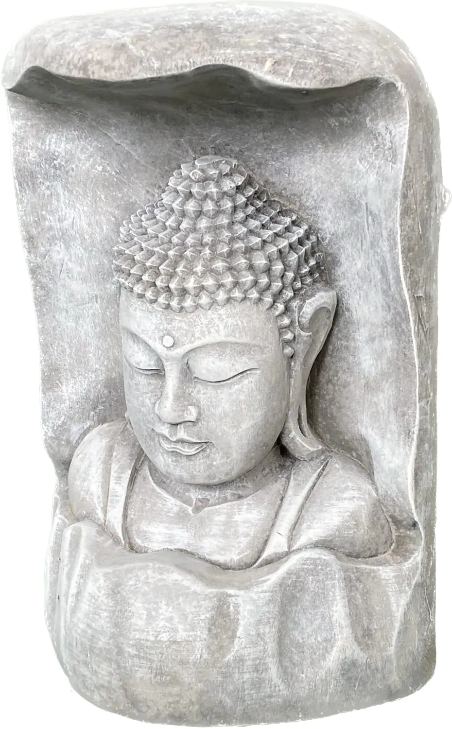  Product image 4 of the product “Anwar - Buddha Bust, relief cut out of tree, 28cm H | cast stone ”