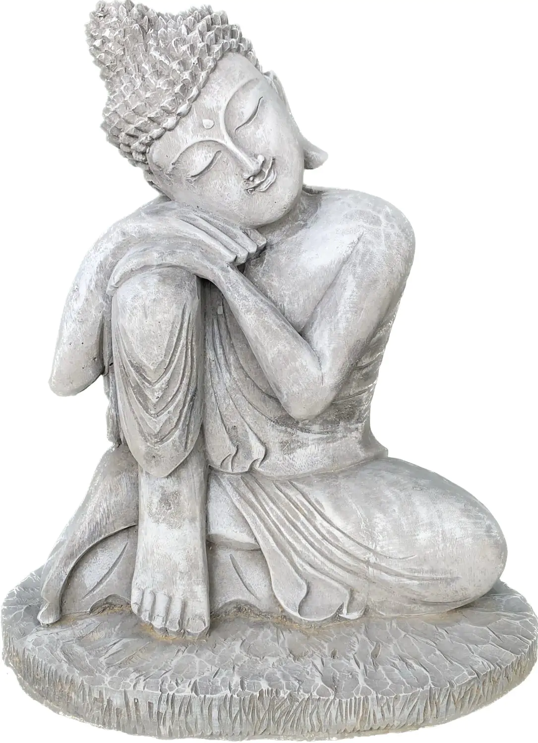  Product image 4 of the product “Vivit - Buddha relax - right knee is up, 44 cm H | cast stone ”