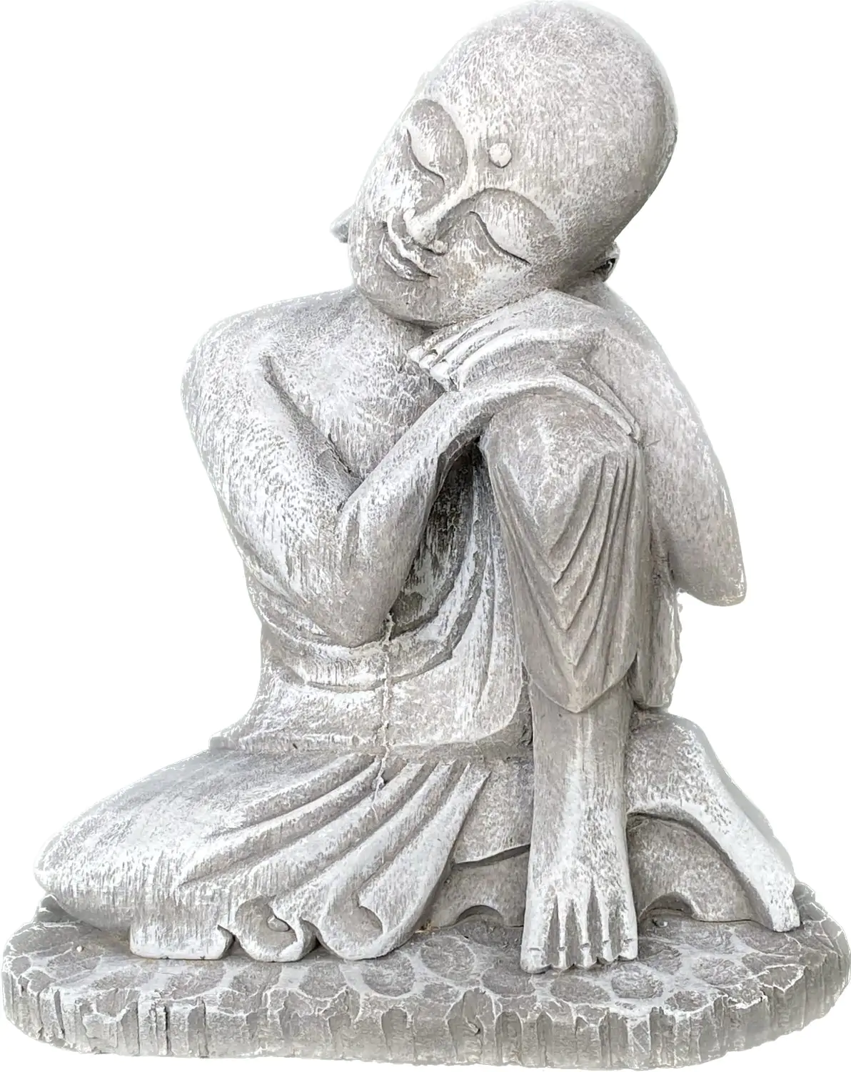  Product image 4 of the product “Amal - Buddha relax - left knee up. 24cm H | cast stone ”