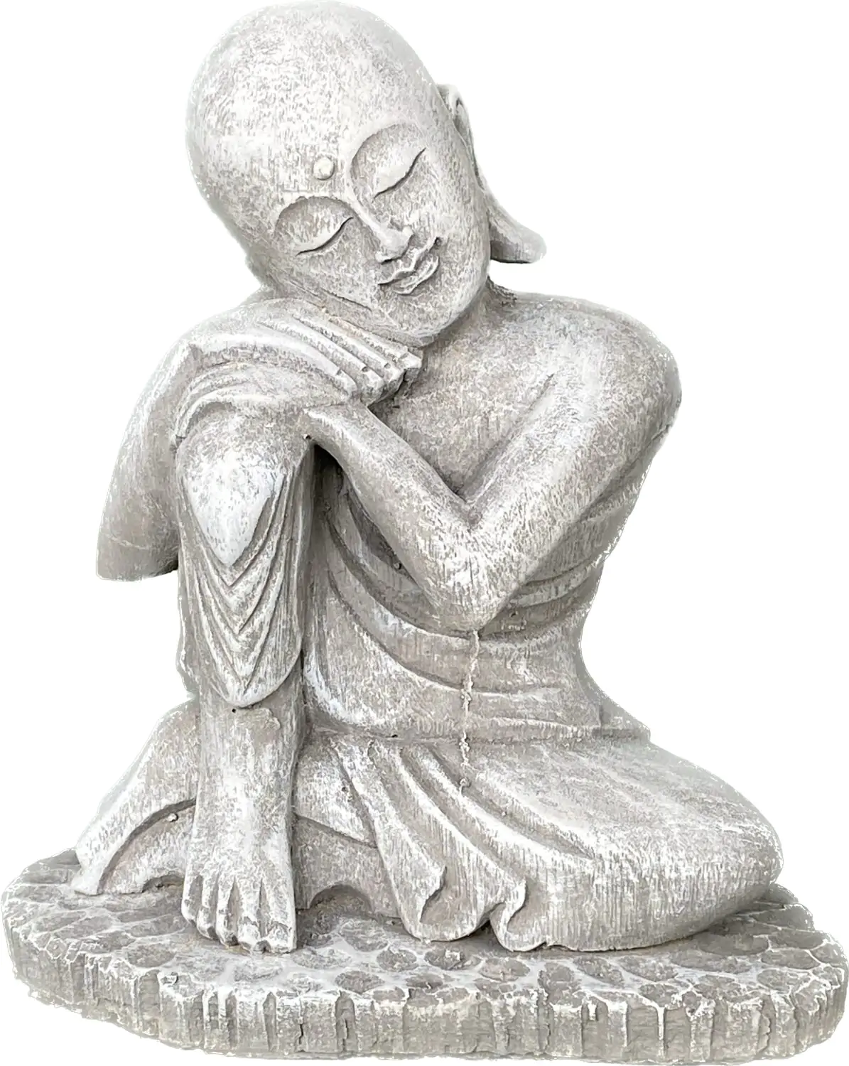  Product image 4 of the product “Amar - Buddha relax - right knee up. 24cm H | cast stone ”