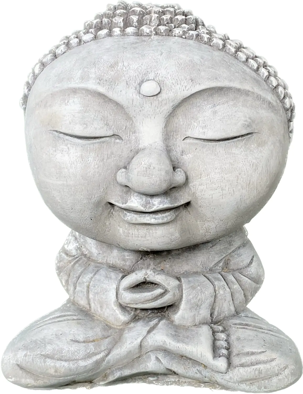  Product image 4 of the product “Nima - Sitting monk with big head, 22 cm H | cast stone ”
