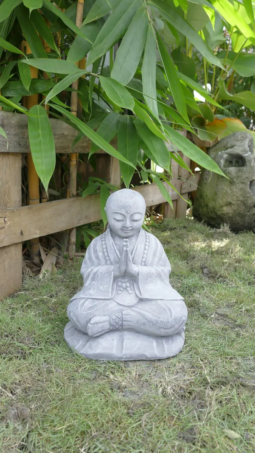  Product image 4 of the product “Rokesh - Sitting praying Monk, 33cm H | cast stone ”
