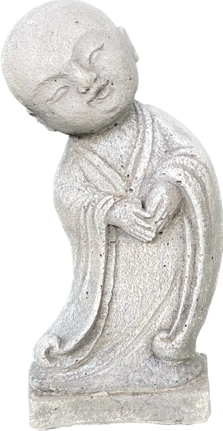 Product image 4 of the product “Jing - Monk, standing, bent sideways 20 cm H | cast stone ”