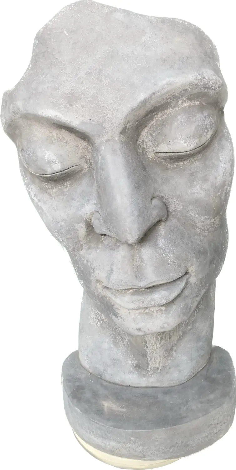  Product image 4 of the product “Aras - Face looking to the right, 90 cm H | cast stone ”