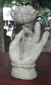  Product image 4 of the product “Hand lotus about 31 cm Height, made of Fibre cement ”
