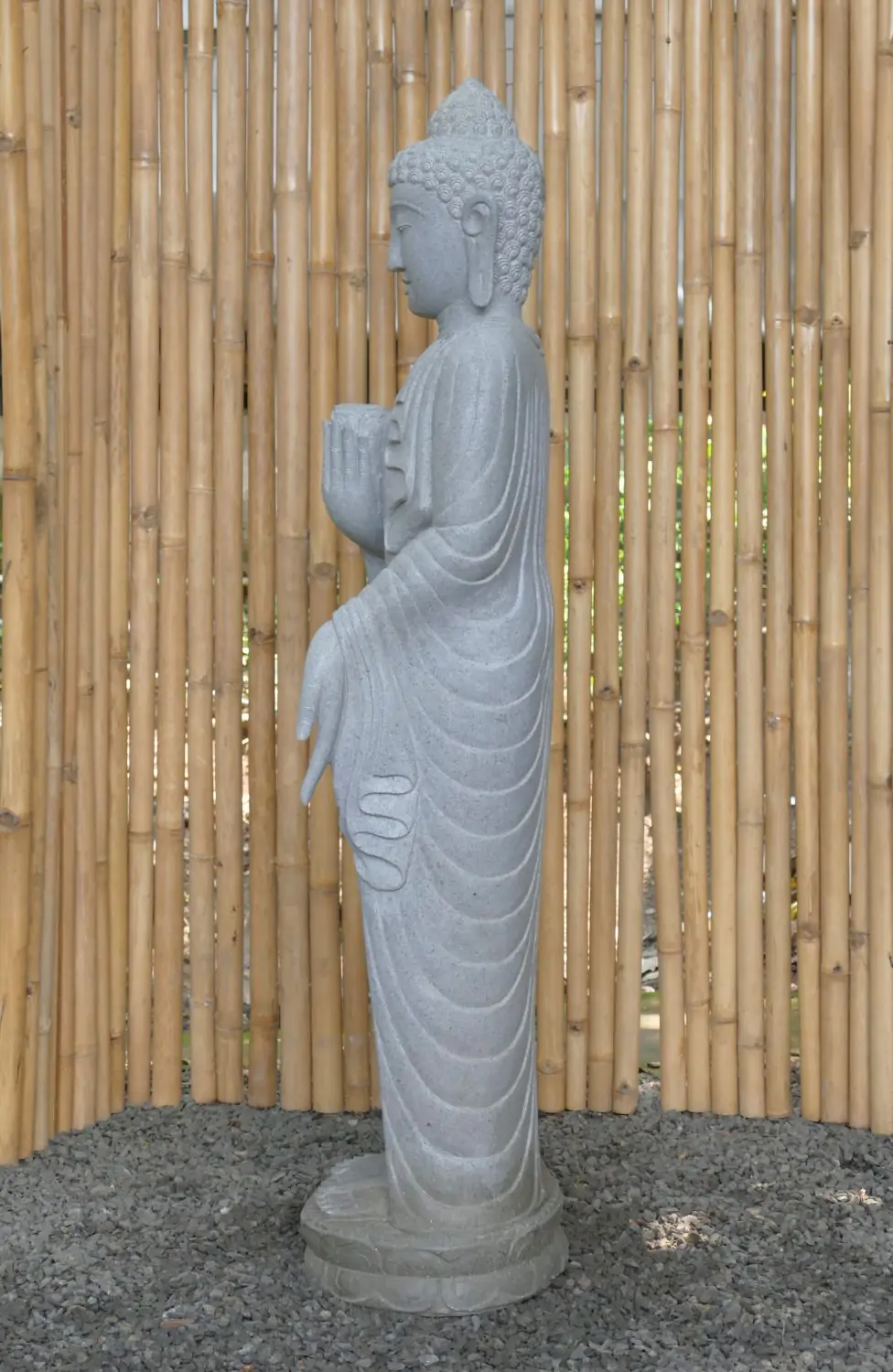  Product image 4 of the product “Standing Buddha with Lotus Flower, ca. 151 cm H ”