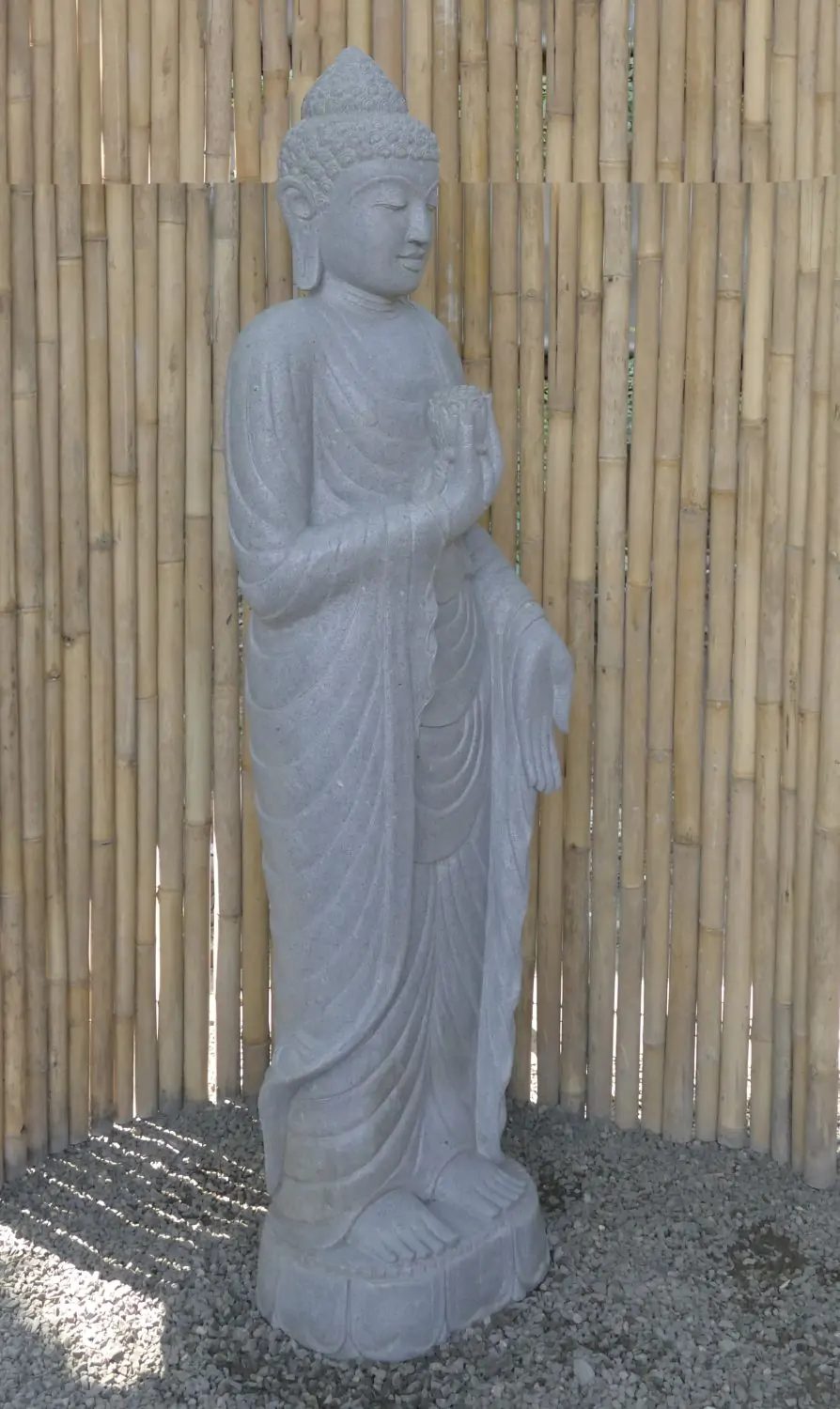  Product image 4 of the product “Standing Buddha with Lotus Flower, ca. 182cm H ”
