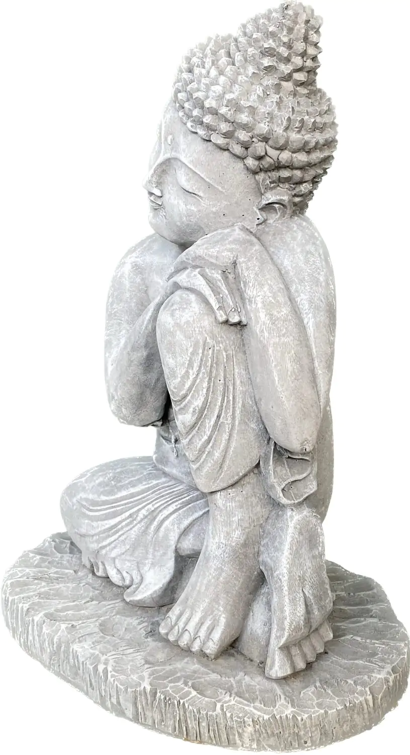  Product image 5 of the product “Hema - Buddha relax - left knee is up, 45 cm H | cast stone ”