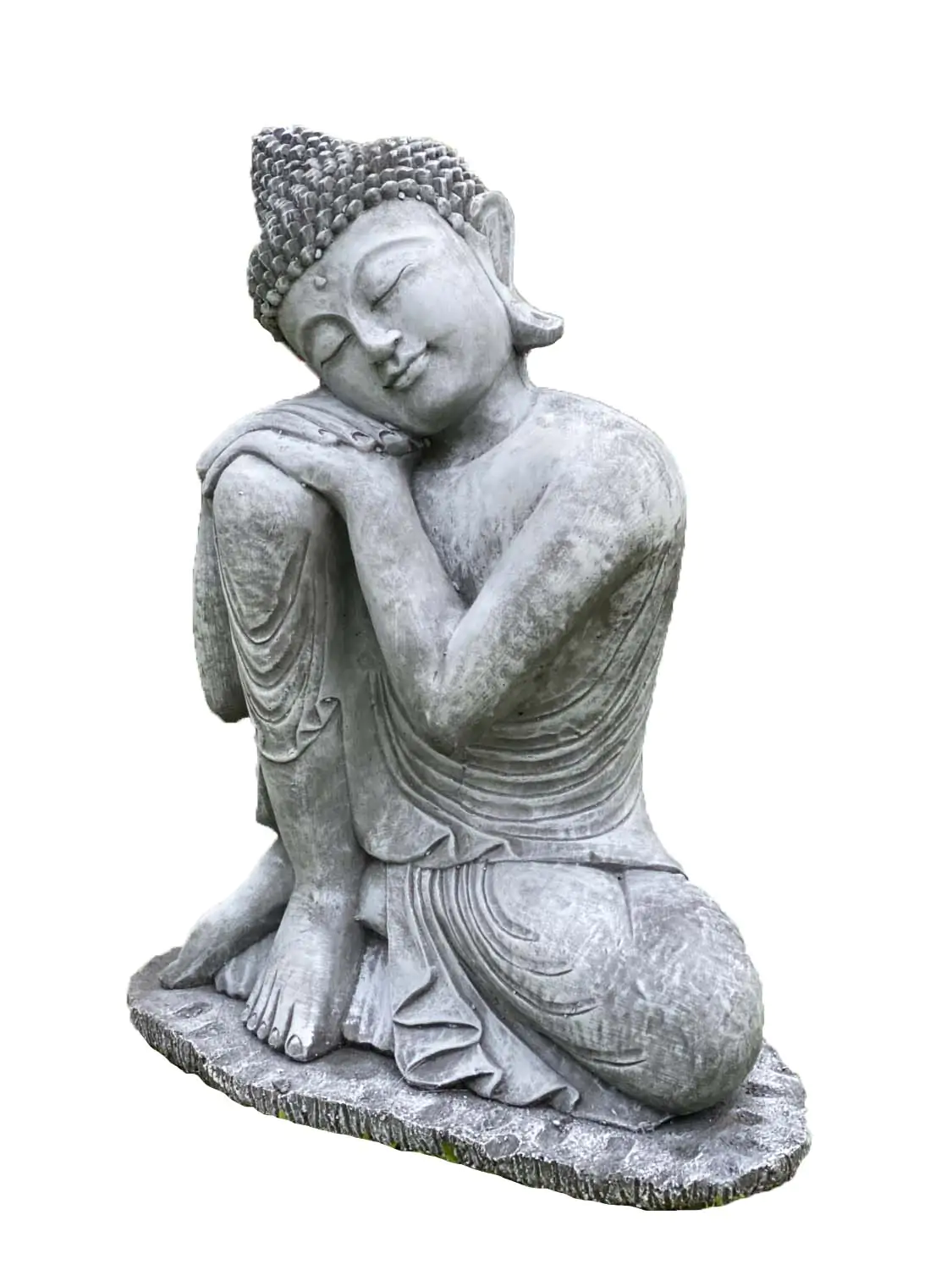  Product image 5 of the product “Rahman - Buddha relax- one leg up, 65 cm H | cast stone ”