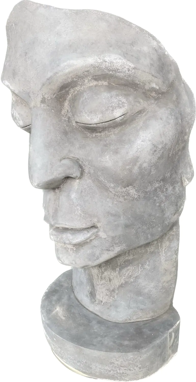  Product image 5 of the product “Aras - Face looking to the right, 90 cm H | cast stone ”