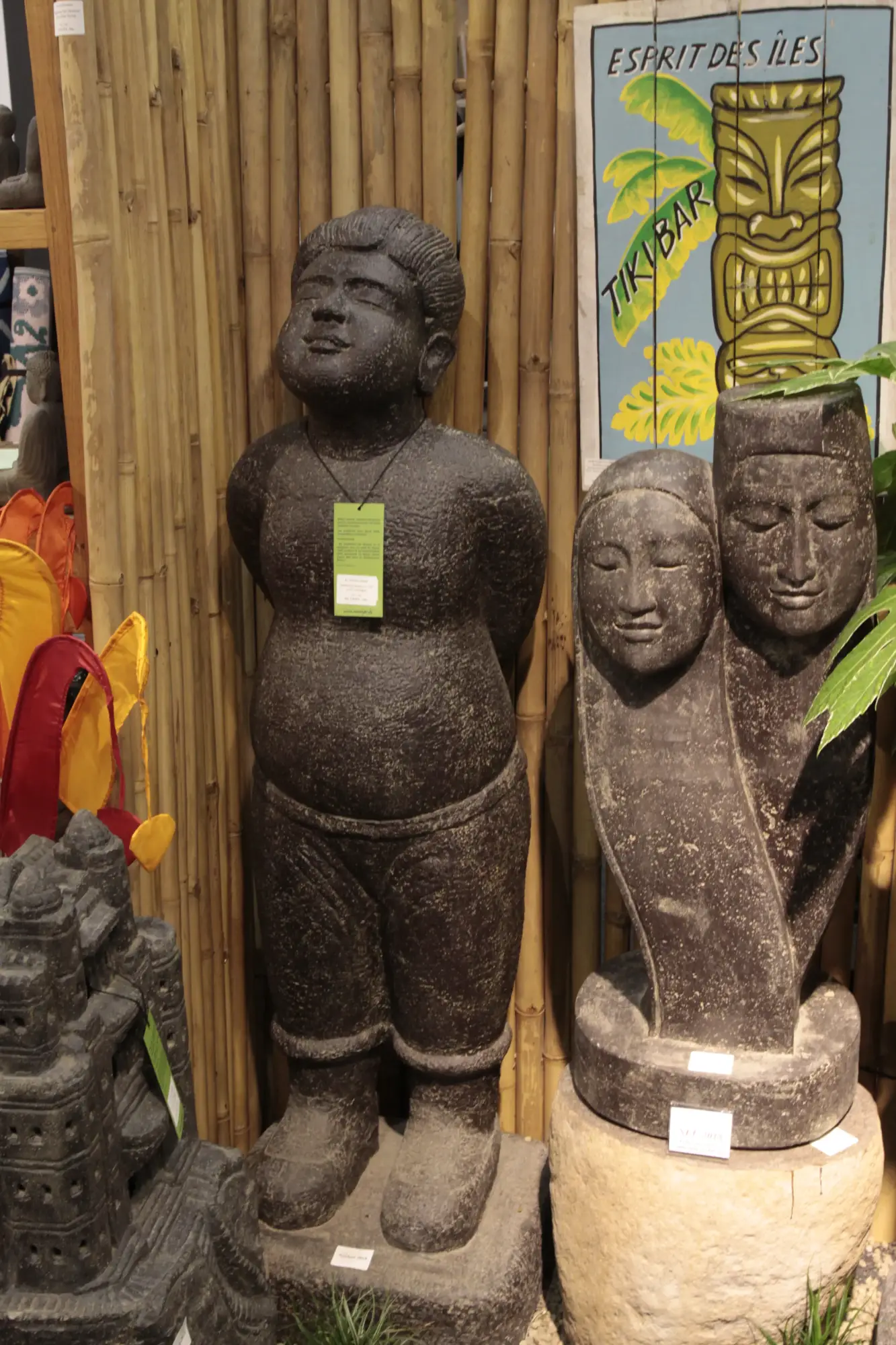  Product image 5 of the product “Corean inspired statue.Standing Boy. 47 x 40 x 148cm. Stone cast, handcrafted & coloured ”
