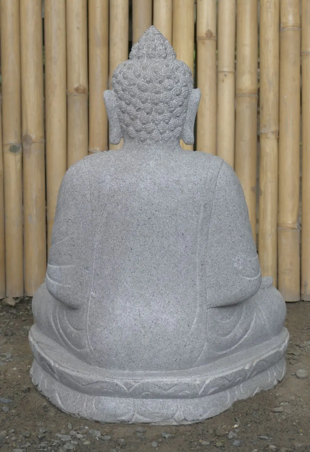  Product image 5 of the product “Seated Buddha made of Riverstone in Dhyana position - gesture of meditation, H.62 cm, natural. ”