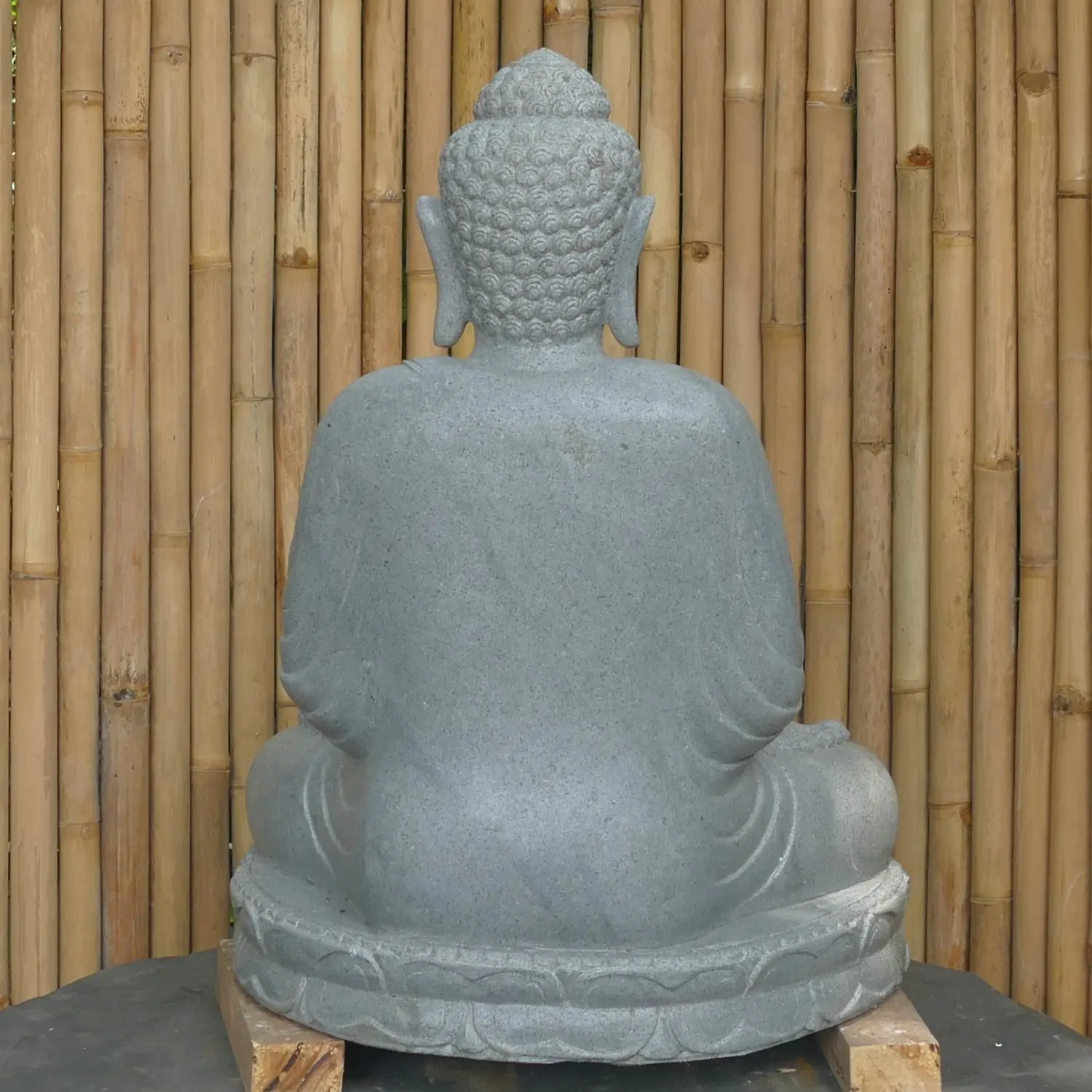  Product image 5 of the product “Seated Buddha made of Riverstone in Dhyana position - gesture of meditation, H. 80cm. ”