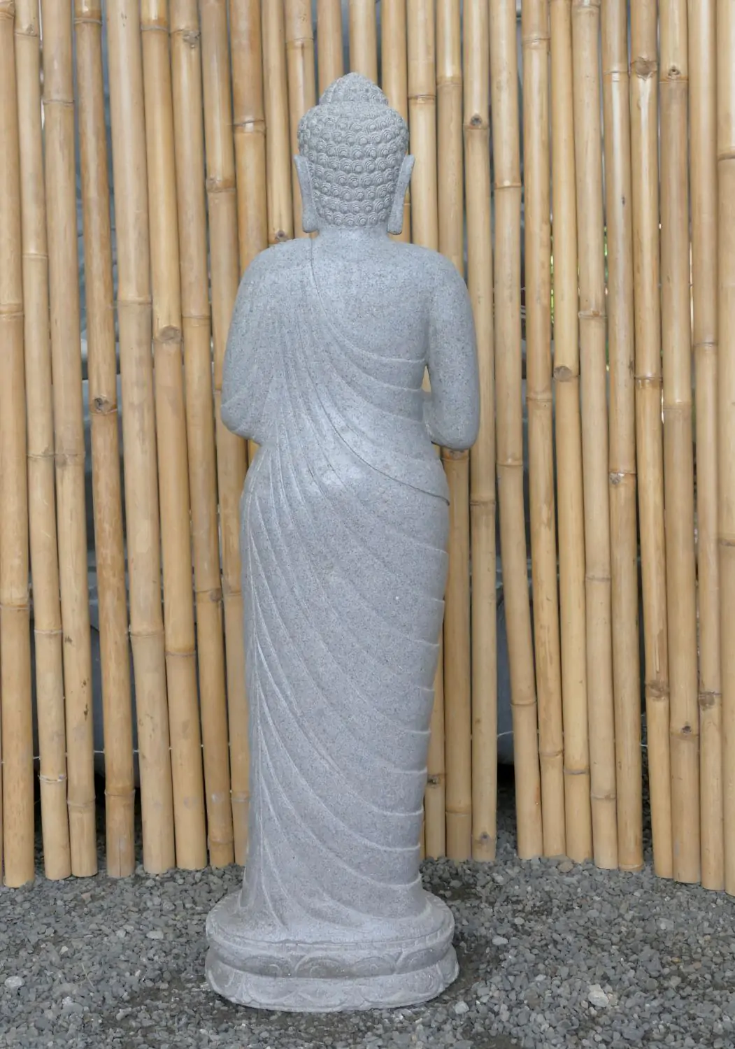  Product image 5 of the product “Standing Buddha made of Riverstone, position Namaskara , H. 120cm. ”