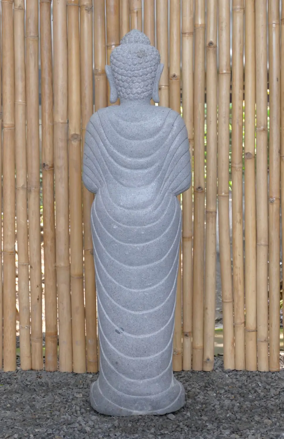  Product image 5 of the product “Standing Buddha made of Riverstone, position Namaskara , H. 118cm. ”