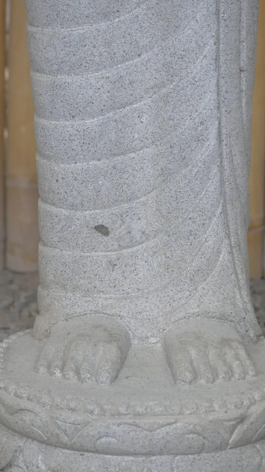 Product image 5 of the product “Standing Buddha made of Riverstone, position Namaskara , H. 125cm. ”