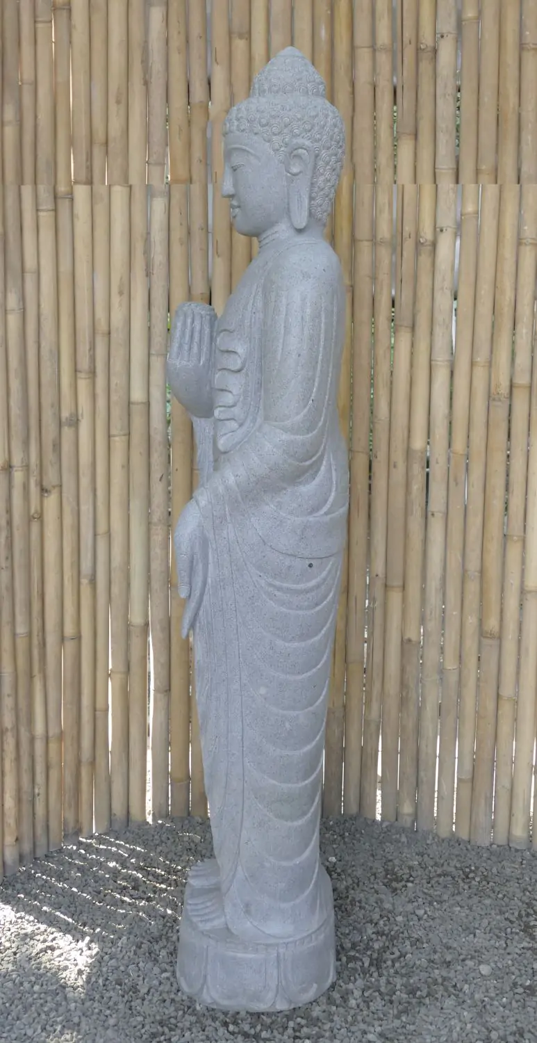  Product image 5 of the product “Standing Buddha with Lotus Flower, ca. 182cm H ”