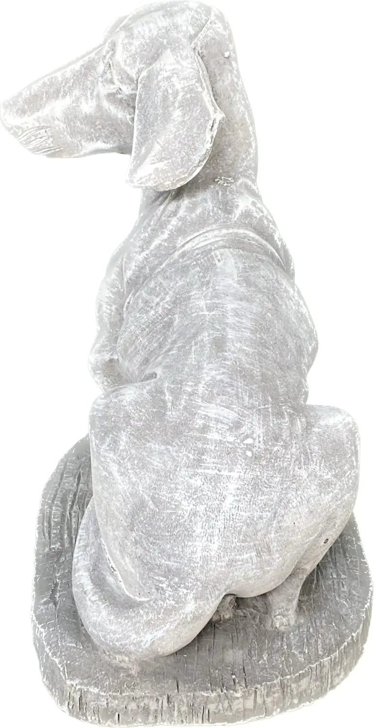  Product image 6 of the product “Timber - Dachshund sitting on a pedestal, 37 cm L | cast stone ”