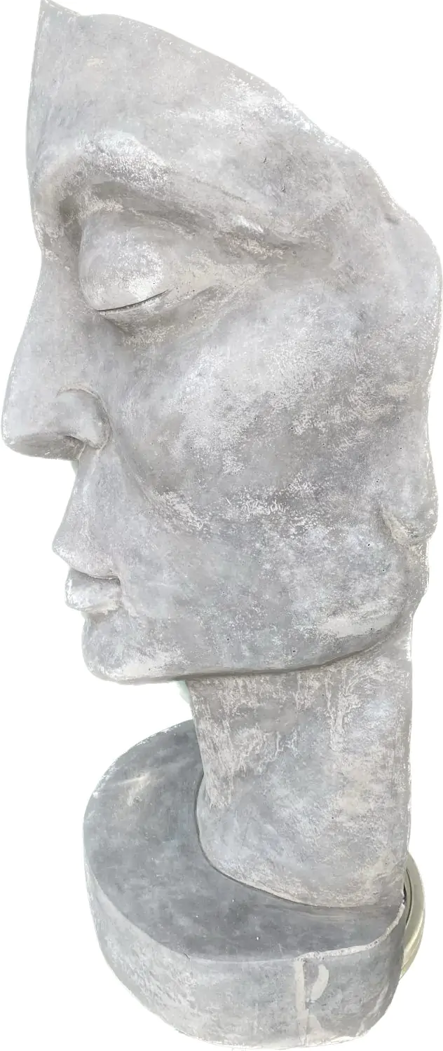  Product image 6 of the product “Aras - Face looking to the right, 90 cm H | cast stone ”