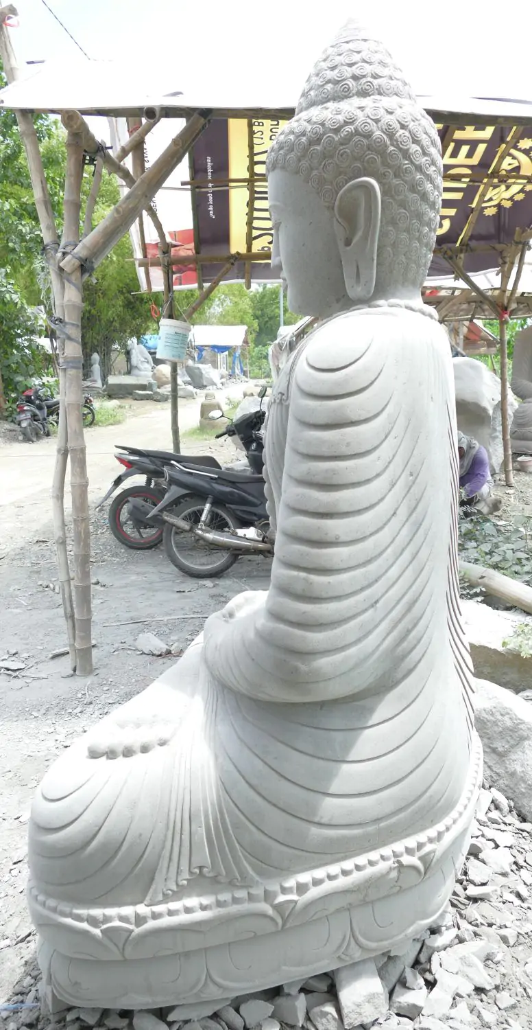  Product image 6 of the product “Seated Buddha made of Riverstone in Dhyana Position - gesture of meditation, H. 190 CM ”