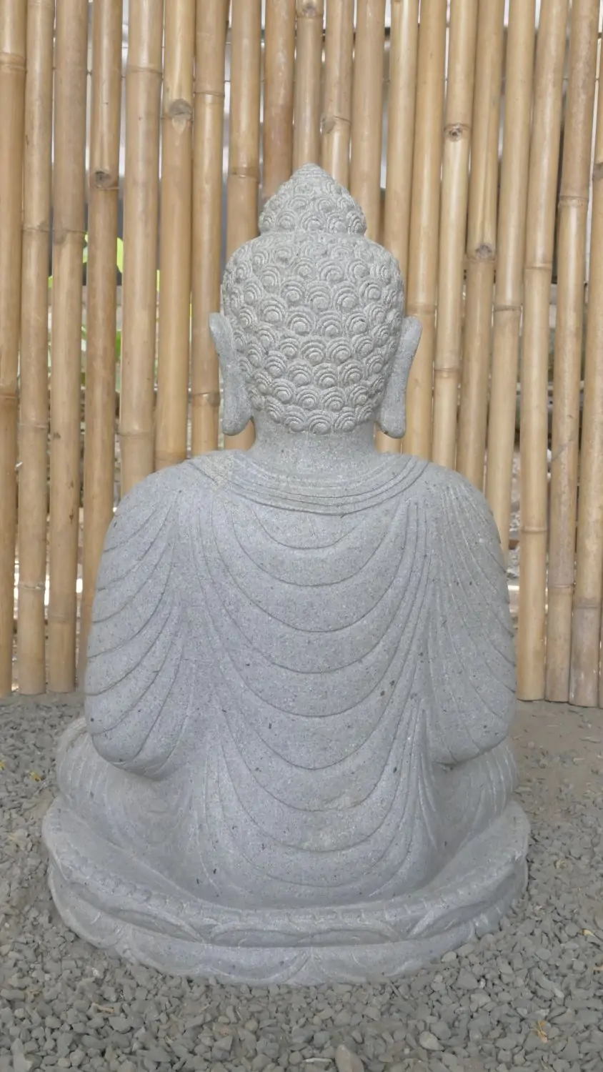 Product image 6 of the product “Seated Buddha made of Riverstone in Dhyana position - gesture of meditation, 62cm height, natural ”