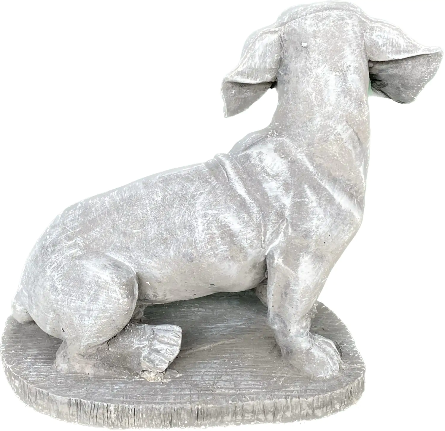  Product image 7 of the product “Timber - Dachshund sitting on a pedestal, 37 cm L | cast stone ”