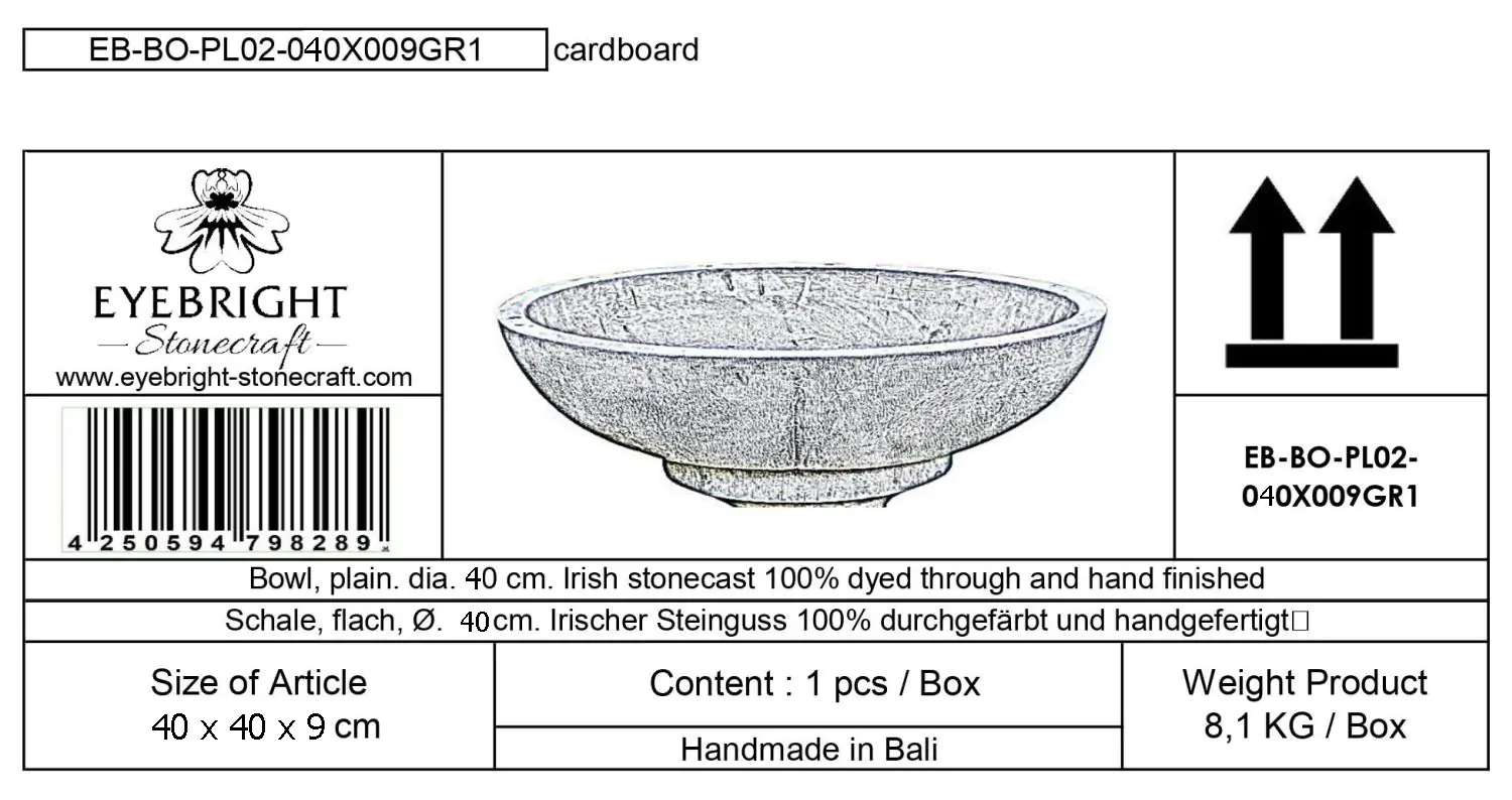  Product image 7 of the product “Palembang - Bowl, plain, Ø 40 cm | cast stone ”