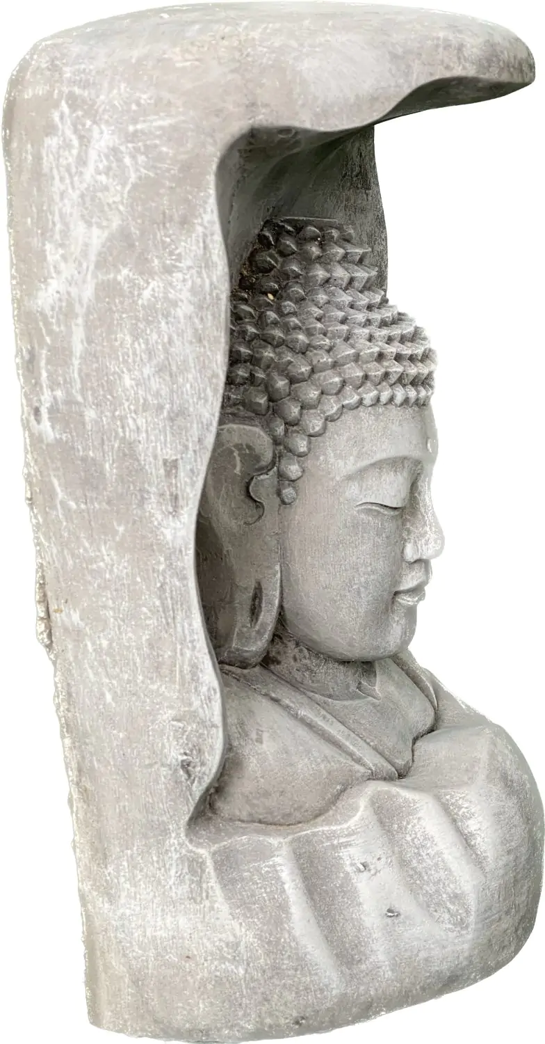  Product image 7 of the product “Anwar - Buddha Bust, relief cut out of tree, 28cm H | cast stone ”
